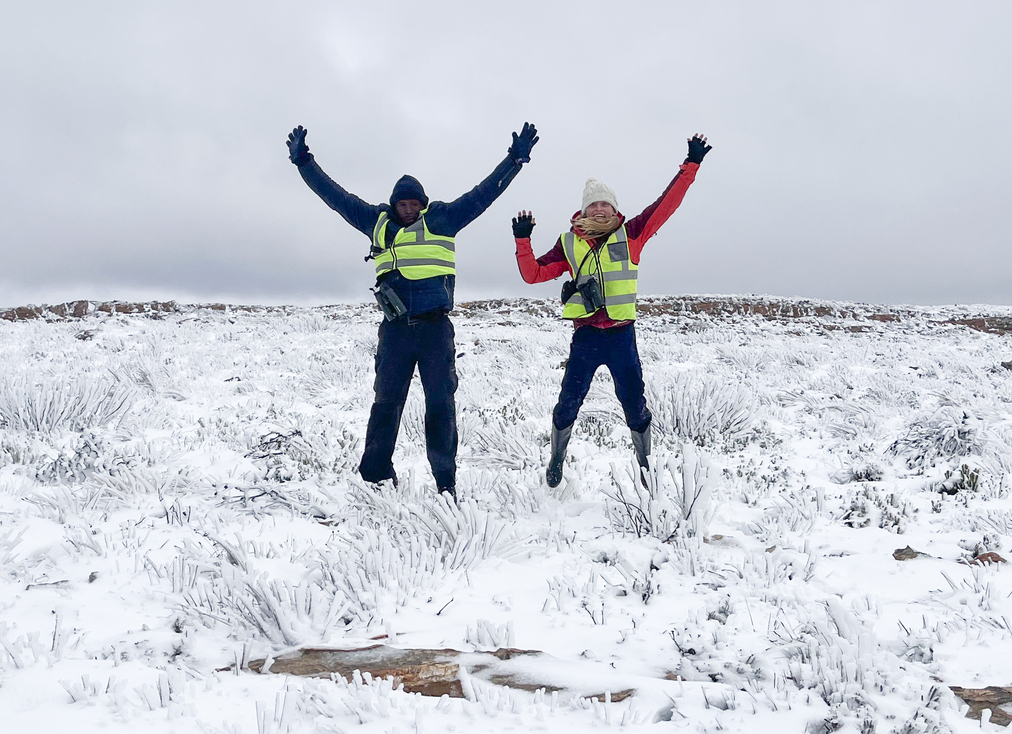Paul and Saskia in the snow